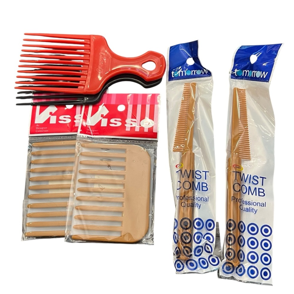 Hair Cair Styling Lot Combs Picks Bundle of 6 items NEW